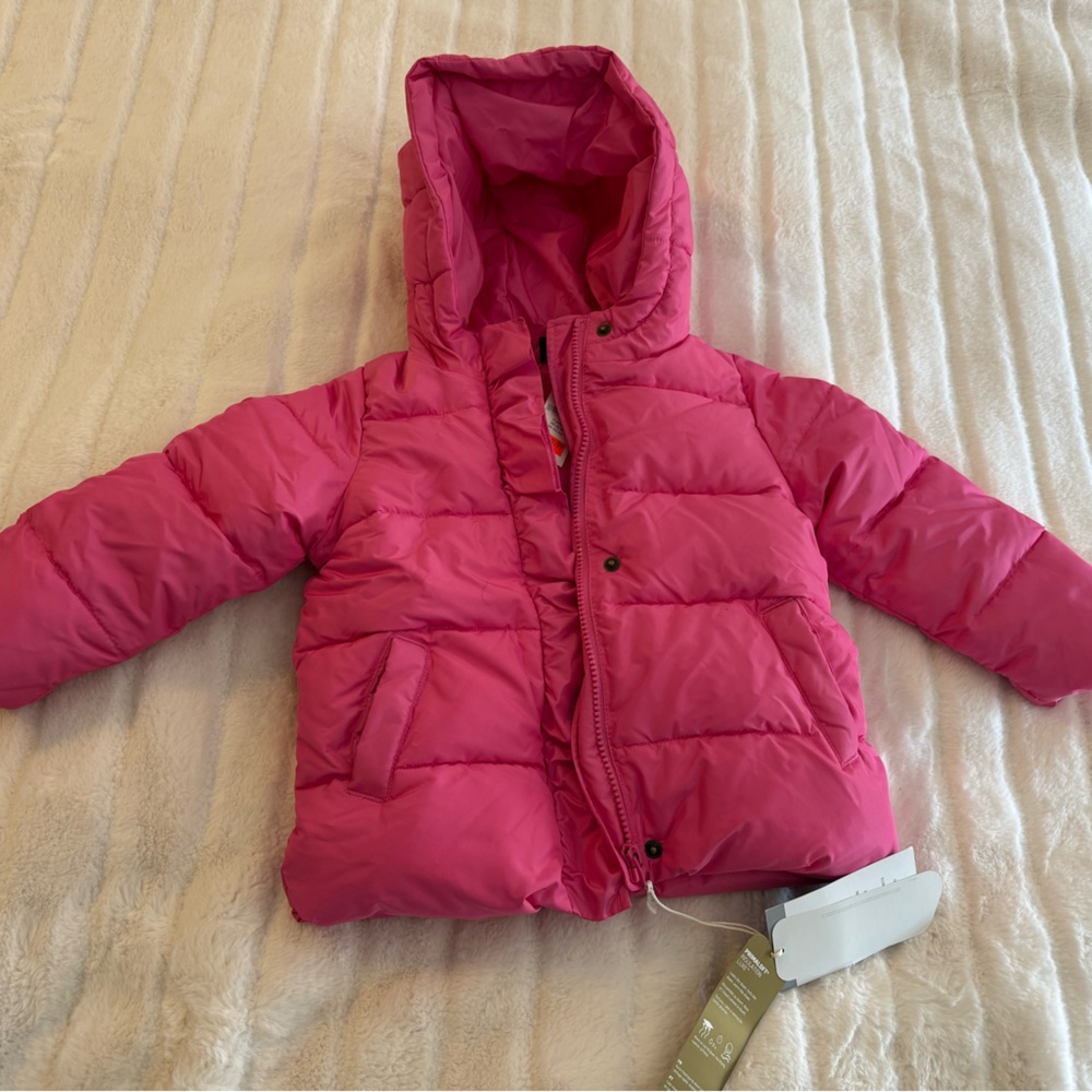 Brand New GAP Bright Pink Toddler Puffer Jacket